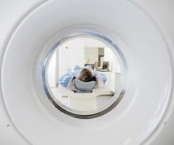 Person getting a ct scan at atlanta imaging center